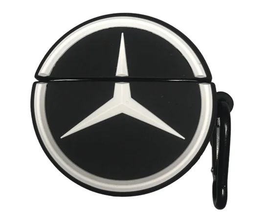 Силиконовый футляр Brand для наушников AirPods Pro + карабин Mercedes