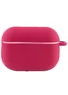Силиконовый футляр New с карабином для наушников Airpods Pro Красный / Rose Red