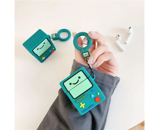 Силиконовый футляр Cartoons&Heroes для наушников AirPods 1/2 + кольцо Тетрис