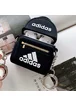 Силиконовый футляр Brand для наушников AirPods 1/2 + кольцо Adidas Bag Black