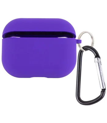 Силиконовый футляр с микрофиброй для наушников Airpods 3 Фиолетовый / Ultra Violet