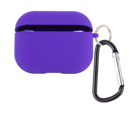 Силиконовый футляр с микрофиброй для наушников Airpods 3 Фиолетовый / Ultra Violet