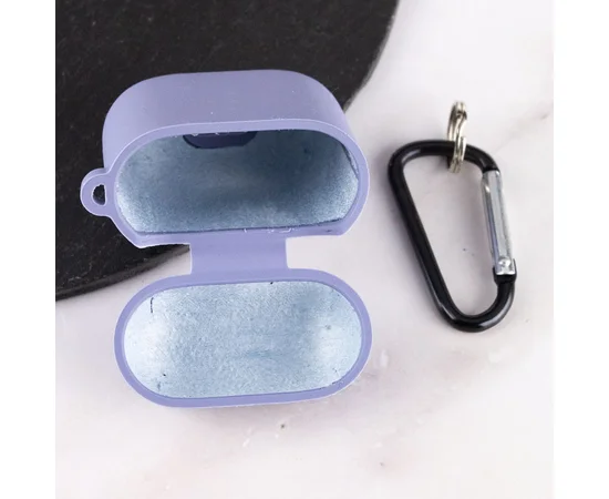 Силіконовий футляр з мікрофіброю для навушників Airpods 1/2 Сірий / Lavender Gray