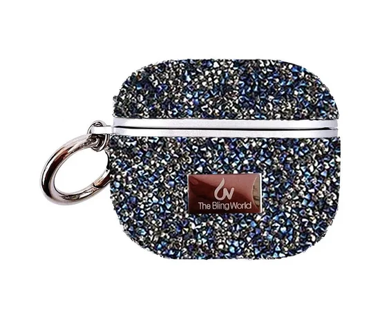TPU чохол Bling World Rock Diamond для навушників AirPods 1/2 Синій