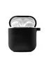 Силіконовий футляр з мікрофіброю для навушників Airpods 1/2 Чорний / Black