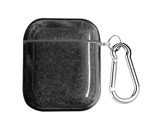 TPU чехол Shine для наушников AirPods 1/2 Черный