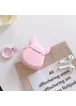 Силиконовый футляр Disney series для наушников AirPods + кольцо Пятачок / Розовый