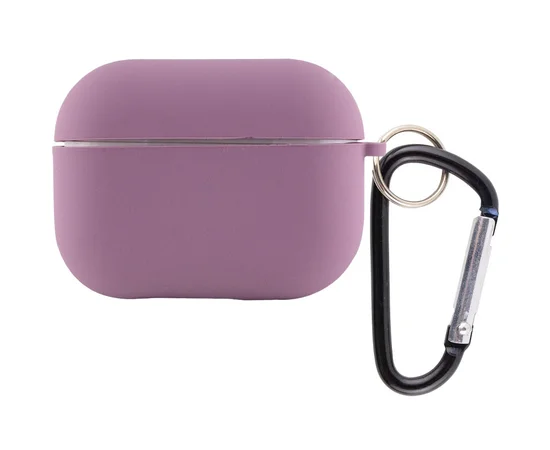 Силіконовий футляр з мікрофіброю для навушників Airpods Pro Ліловий / Lilac Pride