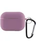 Силиконовый футляр с микрофиброй для наушников Airpods Pro Лиловый / Lilac Pride