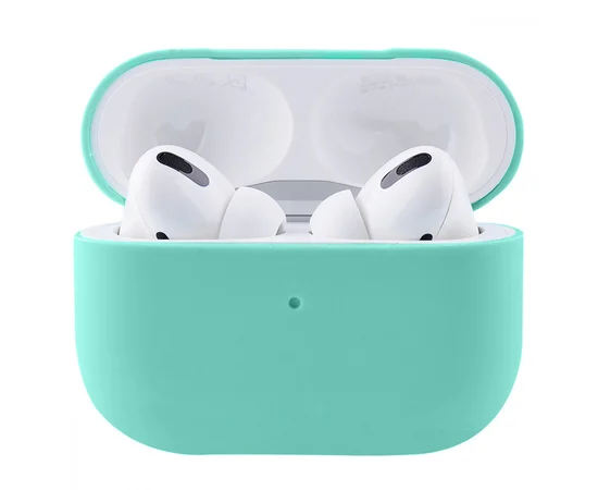 Силиконовый футляр для наушников AirPods Pro Бирюзовый / Ice Blue