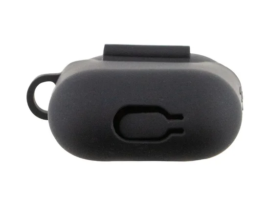 Силиконовый футляр New с карабином для наушников Airpods 1/2 Черный / Black