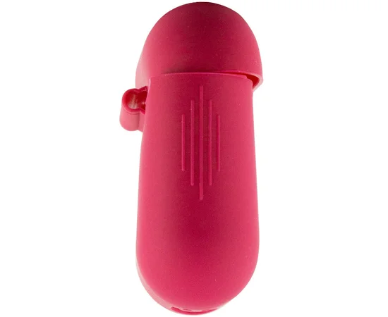 Силиконовый футляр New с карабином для наушников Airpods 1/2 Красный / Rose Red