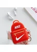 Силиконовый футляр Brand для наушников AirPods 1/2 + кольцо Nike Bag Red