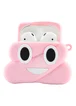 Силиконовый футляр Poop для наушников AirPods Розовый