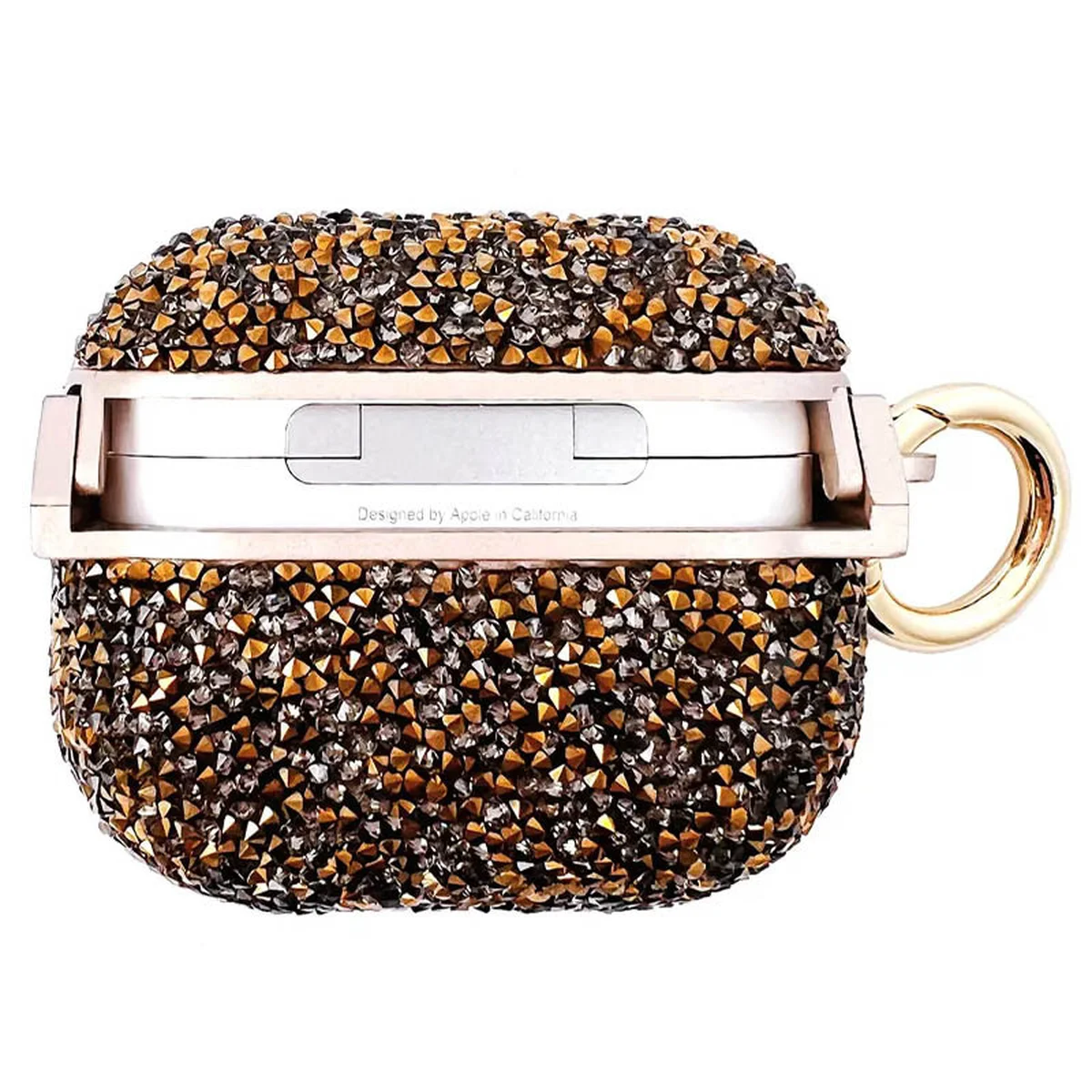 TPU чехол Bling World Rock Diamond для наушников AirPods 1/2 Золотой