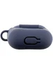 Силиконовый футляр New с карабином для наушников Airpods 1/2 Темно-синий / Midnight blue