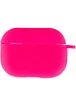 Силиконовый футляр New с карабином для наушников Airpods Pro Розовый / Barbie pink