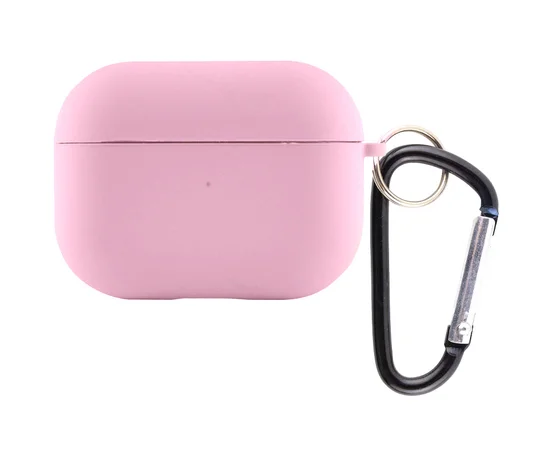 Силиконовый футляр с микрофиброй для наушников Airpods 3 Розовый / Light pink