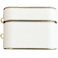 Шкіряний футляр Suitcase для навушників AirPods 3 White