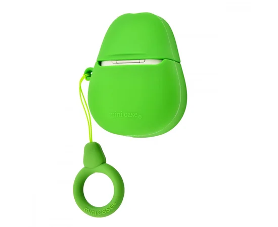 Силиконовый футляр Smile Fruits series для наушников AirPods 1/2 + кольцо Avocado