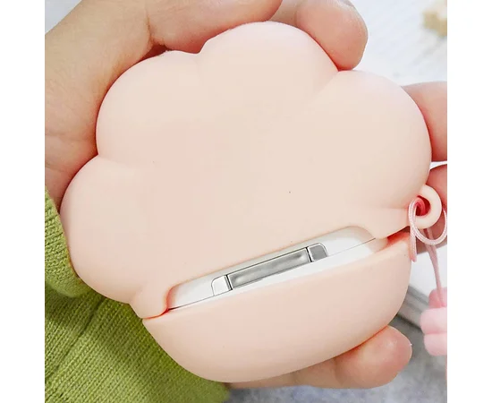Силиконовый футляр Paw для наушников AirPods + кольцо Розовый
