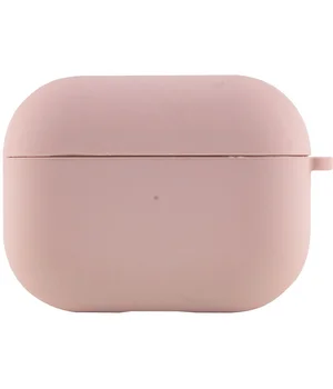 Силіконовий футляр з мікрофіброю для навушників Airpods Pro Рожевий / Pink Sand