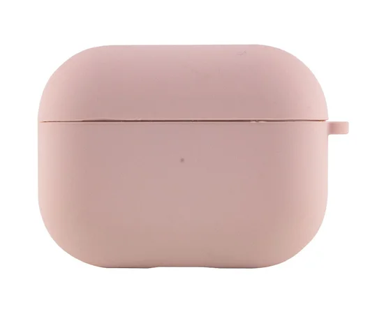 Силіконовий футляр з мікрофіброю для навушників Airpods Pro Рожевий / Pink Sand
