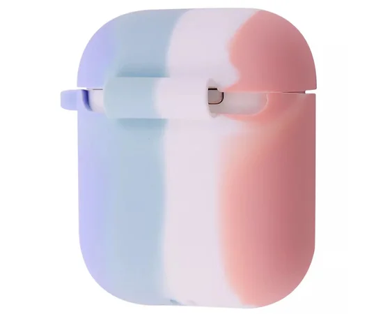 Силиконовый футляр Colorfull для наушников AirPods 1/2 Розовый / Сиреневый