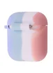 Силиконовый футляр Colorfull для наушников AirPods 1/2 Розовый / Сиреневый