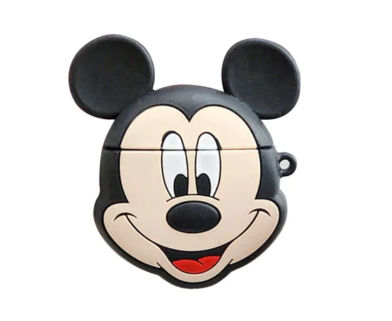 Силиконовый футляр Disney series для наушников AirPods + карабин Микки Маус