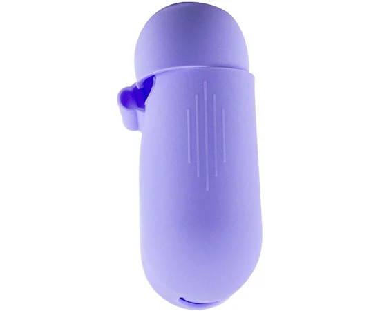 Силиконовый футляр New с карабином для наушников Airpods 1/2 Сиреневый / Dasheen