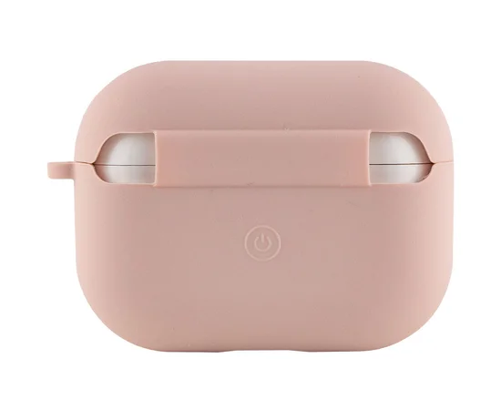 Силіконовий футляр з мікрофіброю для навушників Airpods Pro Рожевий / Pink Sand