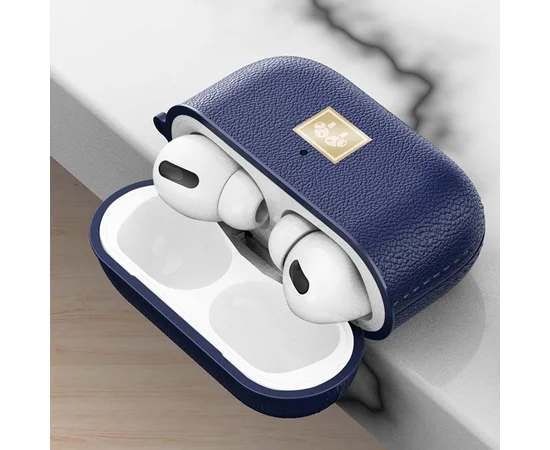 TPU футляр Leather Type для наушников AirPods Pro Синий