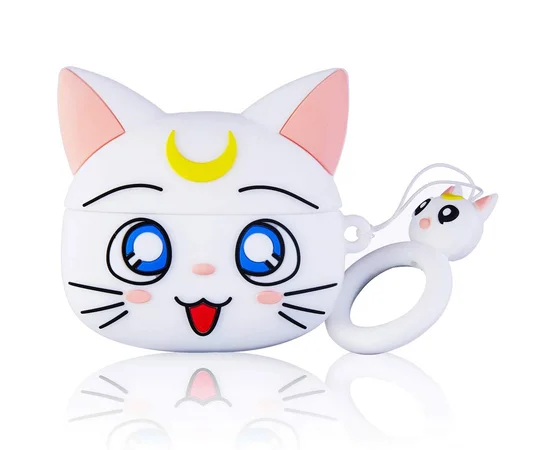 Силиконовый футляр Cartoons&Heroes для наушников AirPods Pro + кольцо Луна