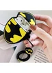 Силиконовый футляр Marvel & DC series для наушников AirPods 1/2 + кольцо Бетмен лого/Черно-желтый