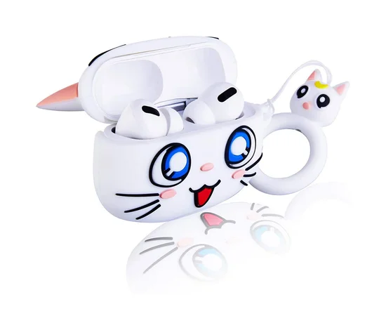 Силиконовый футляр Cartoons&Heroes для наушников AirPods Pro + кольцо Луна