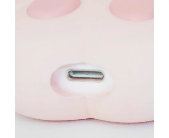 Силиконовый футляр Paw для наушников AirPods + кольцо Розовый