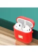 TPU футляр Leather Type для наушников AirPods 1/2 Красный