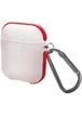 TPU футляр Matte Type для наушников AirPods 1/2 Красный / Белый