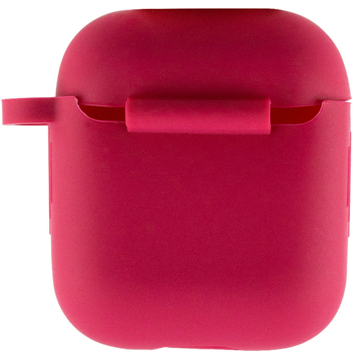 Силиконовый футляр New с карабином для наушников Airpods 1/2 Красный / Rose Red