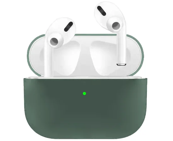 Силиконовый футляр для наушников AirPods Pro Pine green