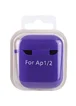 Силіконовий футляр з мікрофіброю для навушників Airpods 1/2 Фіолетовий / Ultra Violet