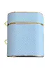 Кожаный футляр Suitcase для наушников AirPods 1/2 Blue