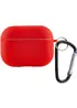 Силіконовий футляр з мікрофіброю для навушників Airpods Pro Червоний / Red