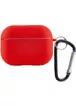 Силіконовий футляр з мікрофіброю для навушників Airpods Pro Червоний / Red