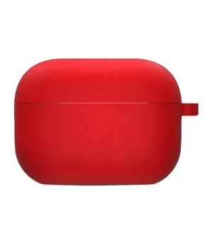 Силиконовый футляр с микрофиброй для наушников Airpods 3 Красный / Red