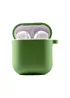 Силиконовый футляр с микрофиброй для наушников Airpods 1/2 Мятный / Mint