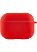 Силіконовий футляр з мікрофіброю для навушників Airpods Pro Червоний / Red