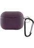 Силиконовый футляр с микрофиброй для наушников Airpods Pro 2 Фиолетовый / Elderberry