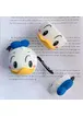 Силиконовый футляр Disney series для наушников AirPods 1/2 + карабин Дональд Дак/Бело-голубой